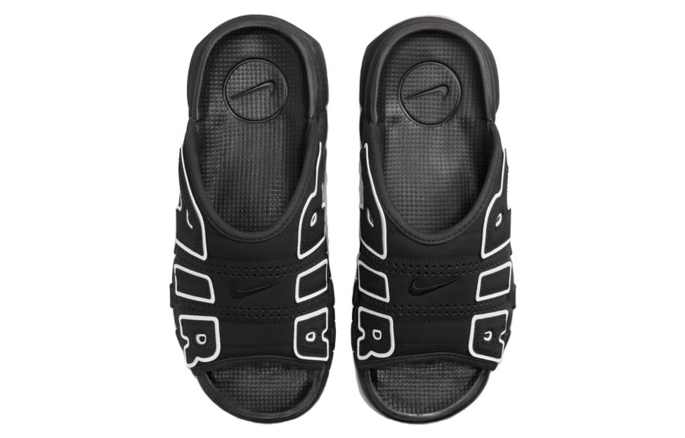 Шлепанцы женские Nike Air More Uptempo черно-белые, 38 EU