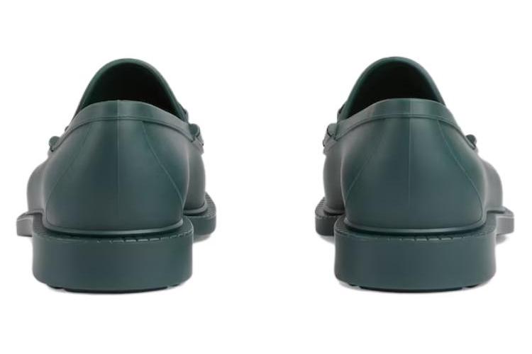 Лоферы мужские GUCCI Lacquered Horsebit темно-зеленые, 39.5 EU