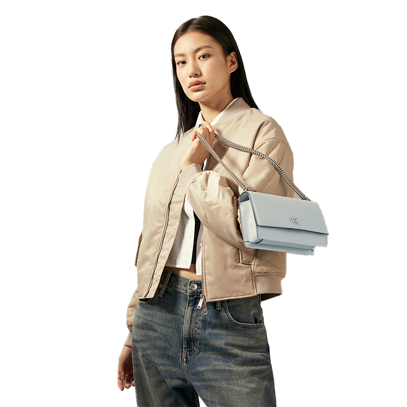 Сумка женская CALVIN KLEIN DH2806-PC6 серо-голубая, Medium EU