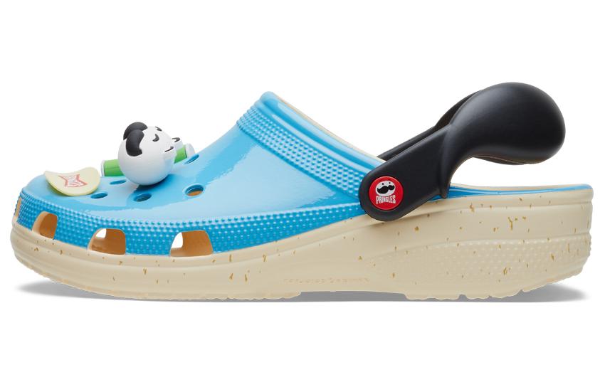 Шлепанцы унисекс Crocs Classic Clog Pringles синий-зелёный