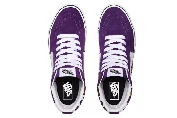 Кеды женские Vans SK8-Hi Platform 2 пурпурные-белые, 35 EU