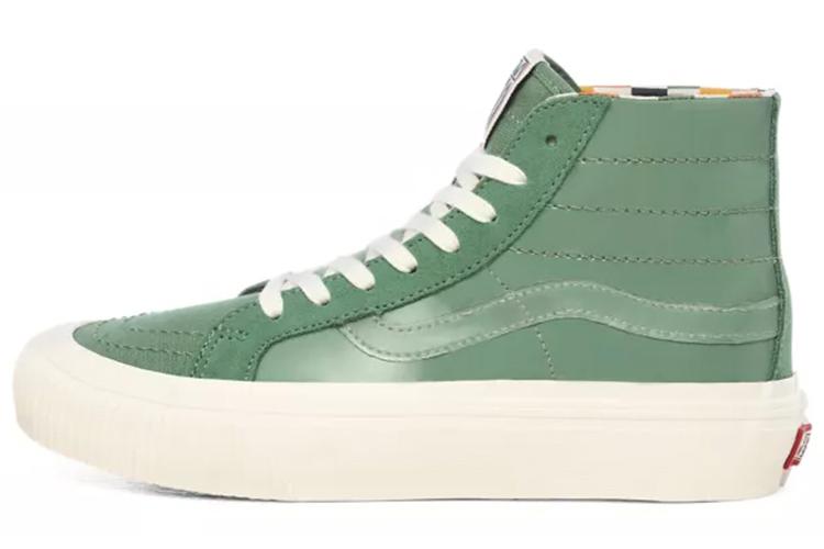 Кеды женские Vans Sk8 Hi Decon SF patent hedge green, 36.5 EU