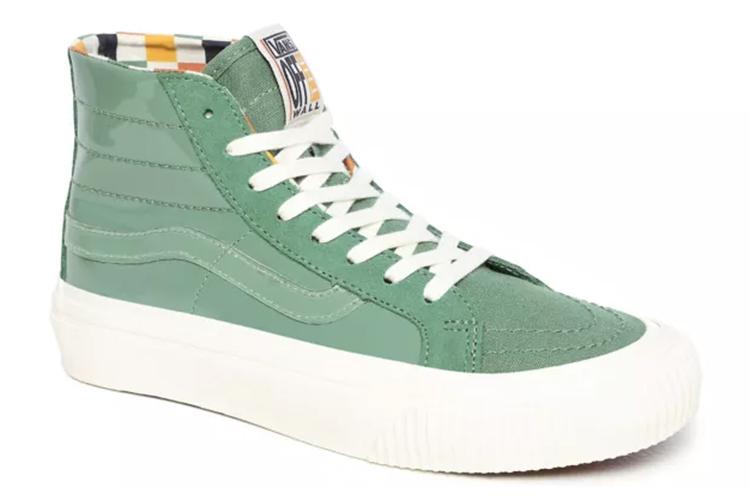 Кеды женские Vans Sk8 Hi Decon SF patent hedge green, 36.5 EU
