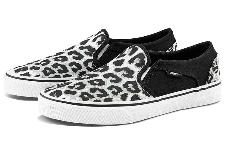 Слипоны женские Vans Asher леопардово-черные, 35 EU