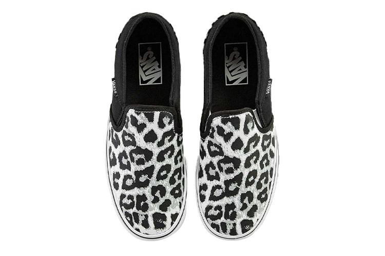 Слипоны женские Vans Asher леопардово-черные, 35 EU