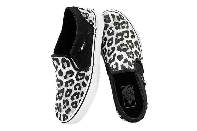 Слипоны женские Vans Asher леопардово-черные, 35 EU