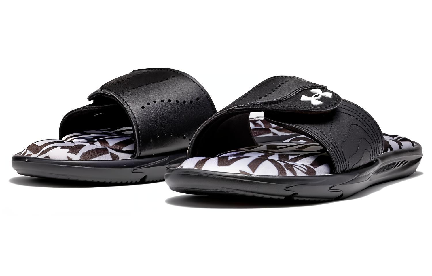 Шлепанцы женские Under Armour Ignite 6 Graphic halo grey black, 36.5 EU