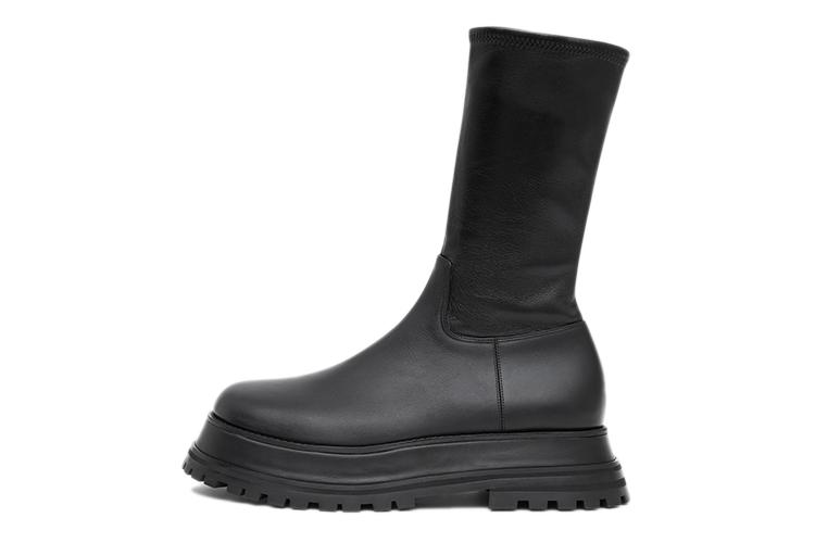 Полусапоги женские Burberry 80436471 черные, 36.5 EU