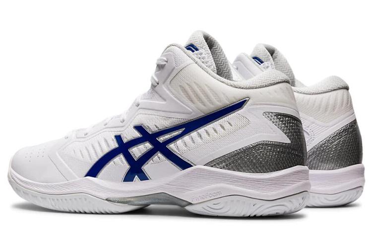 Кроссовки унисекс ASICS Gelhoop V12 белые и синие, 41.5 EU