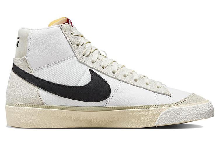 Кроссовки мужские Nike Blazer Mid 77 Pro Club белые, черные, светло-бежевые, 42 EU