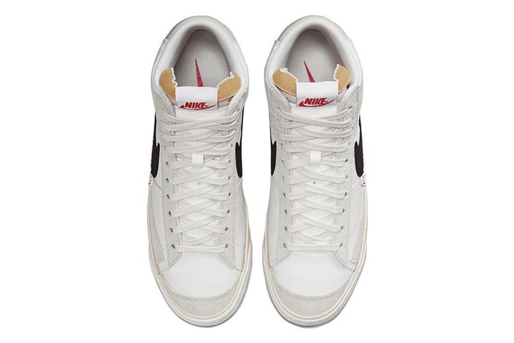 Кроссовки мужские Nike Blazer Mid 77 Pro Club белые, черные, светло-бежевые, 42 EU