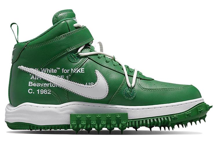 Кроссовки Nike Air Force 1 Mid SP Leather зеленые, 35.5 EU