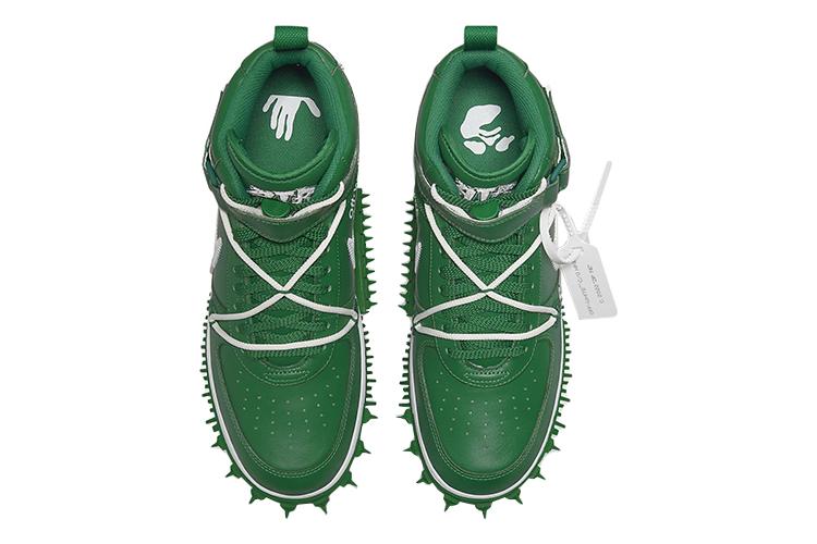 Кроссовки Nike Air Force 1 Mid SP Leather зеленые, 35.5 EU