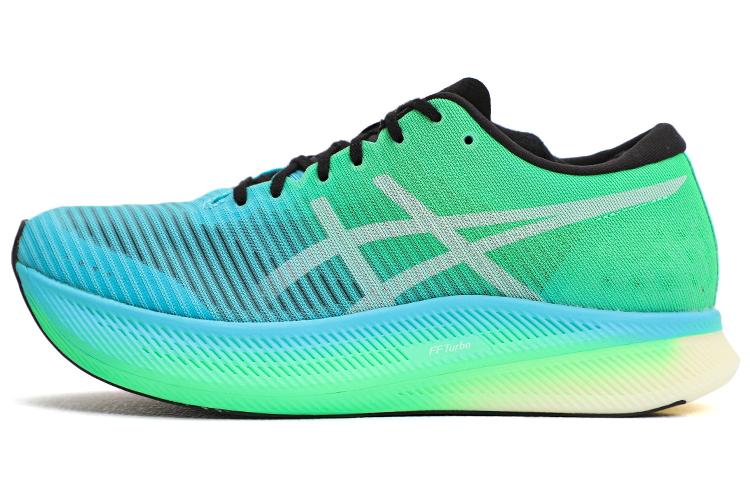 Беговые кроссовки мужские Asics Metaspeed Sky голубой зелёный градиент