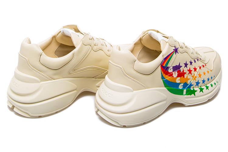 Кроссовки мужские GUCCI Rainbow Star Rhyton бежевые, 42 EU