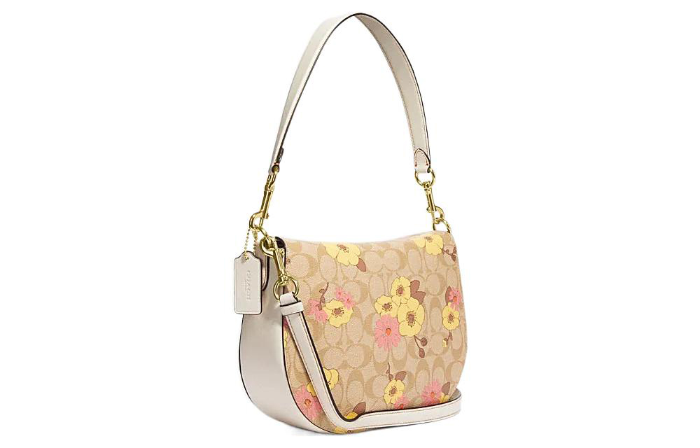 Сумка женская COACH 1364989 хаки среднего размера