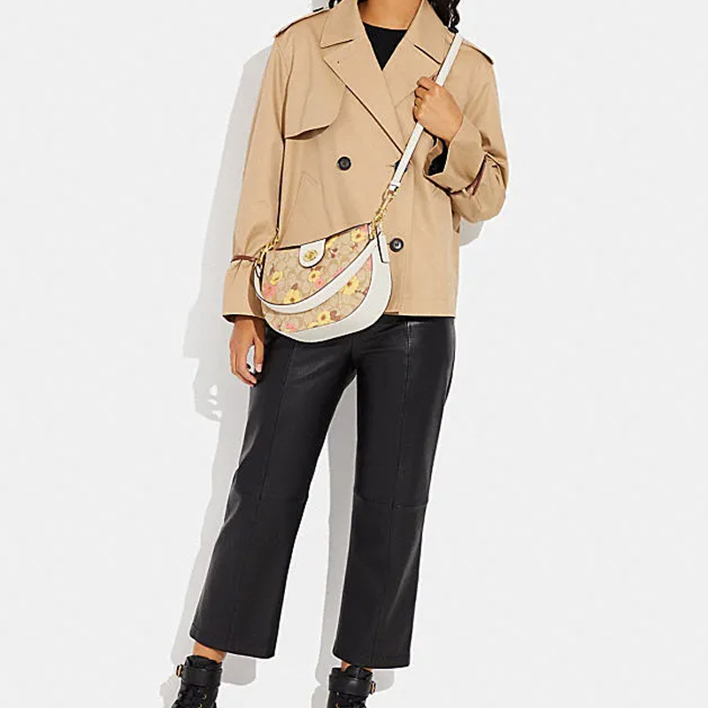 Сумка женская COACH 1364989 хаки среднего размера