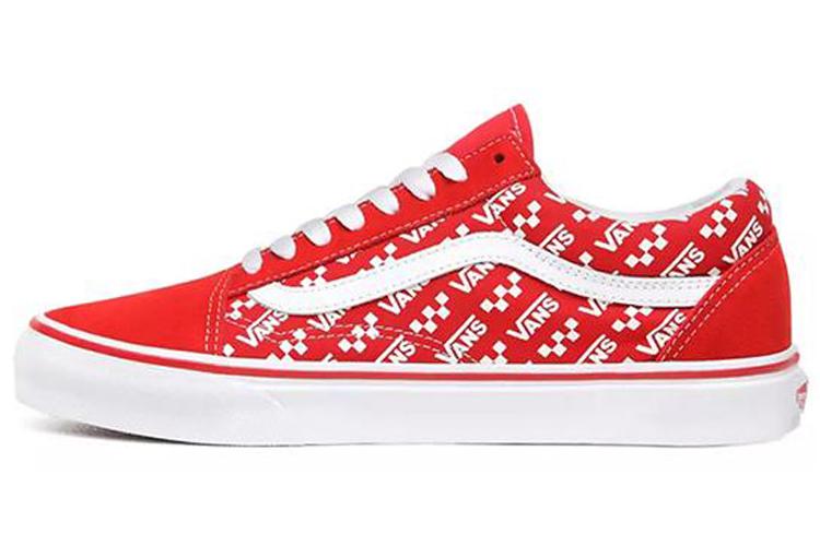 Кроссовки унисекс Vans Old Skool Logo Repeat Racing Red, 40.5 EU