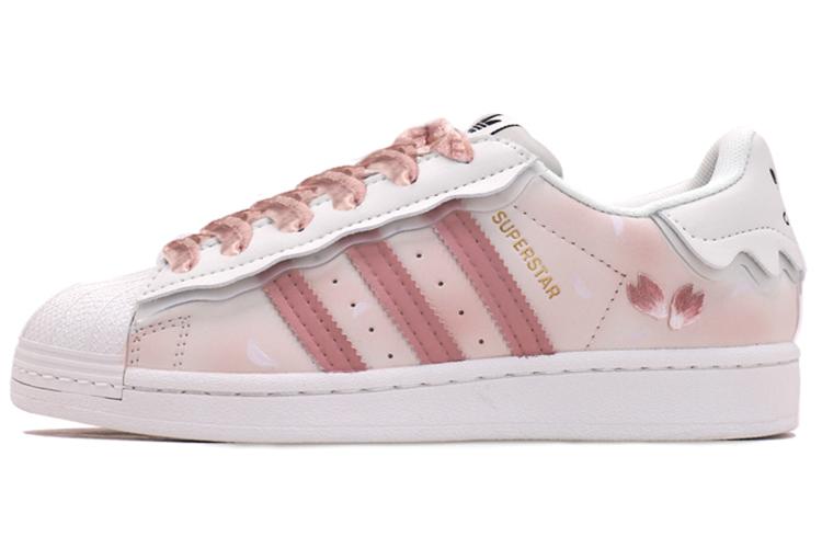 Кеды женские Adidas Originals SUPERSTAR розово-белые, 40 EU