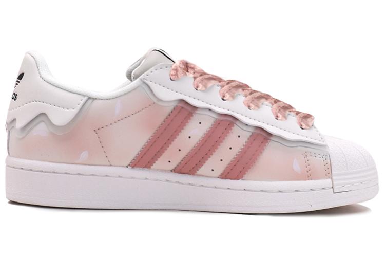 Кеды женские Adidas Originals SUPERSTAR розово-белые, 40 EU