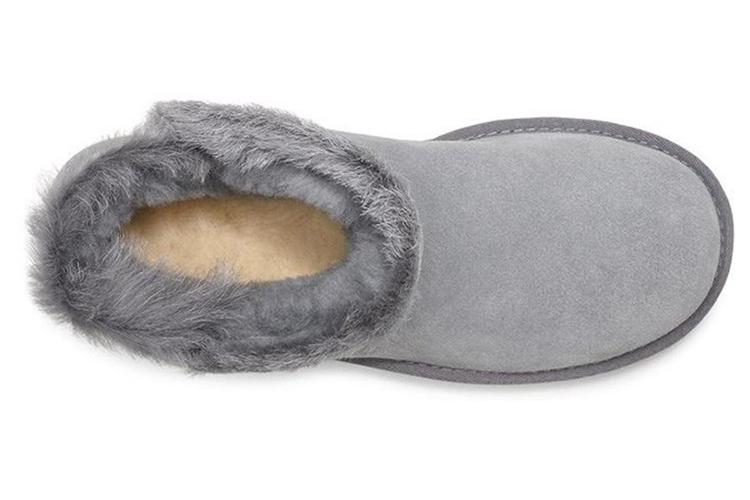 Снеговые сапоги женские UGG Classic Mini Fluff High Low голубые, 38 EU