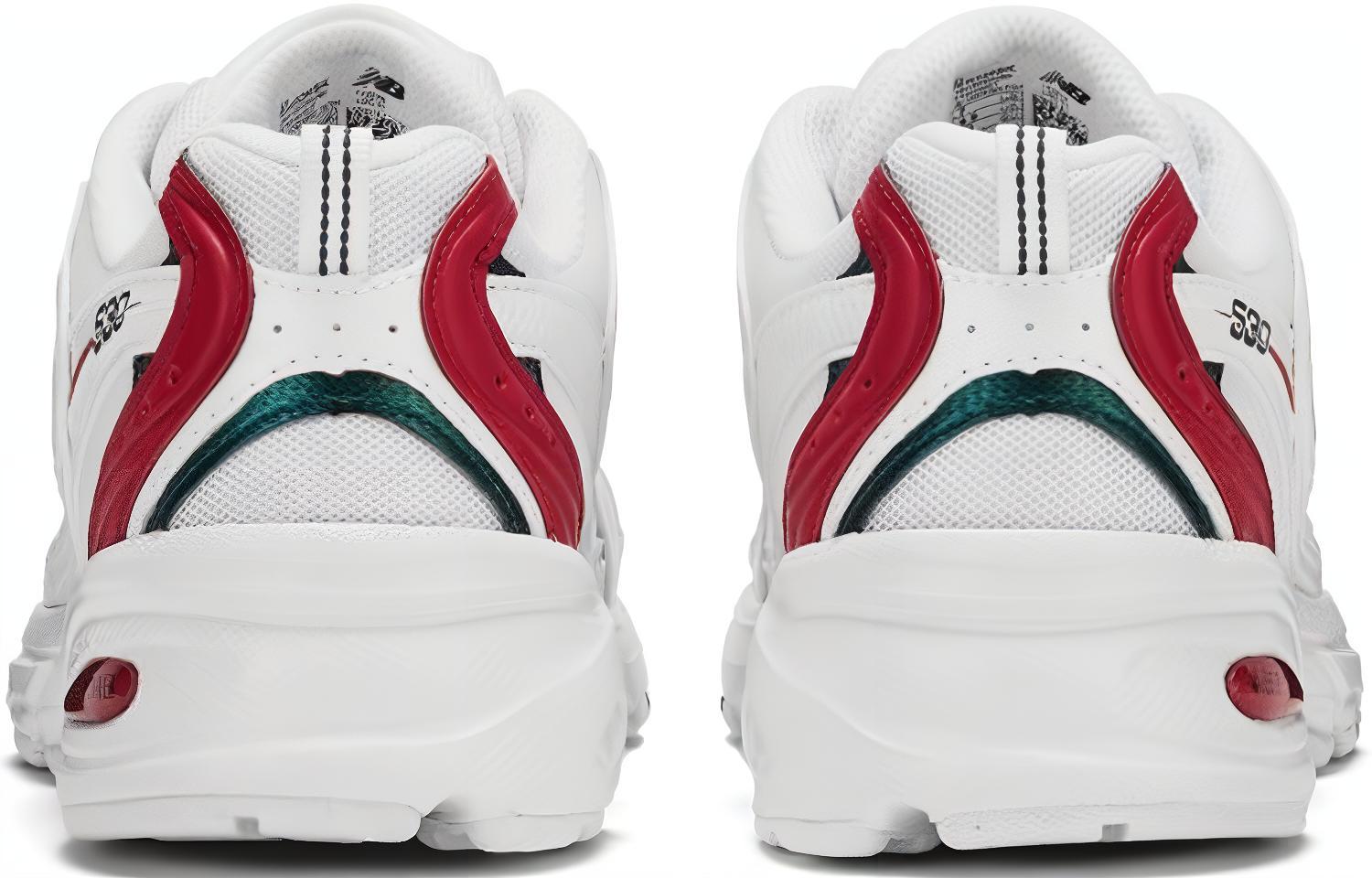 Беговые кроссовки мужские New Balance 530 белые, красные, 36 EU