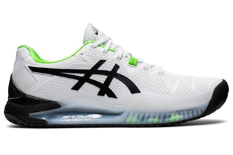 Кроссовки мужские ASICS GEL-Resolution 8 белые, зелёные, 42 EU