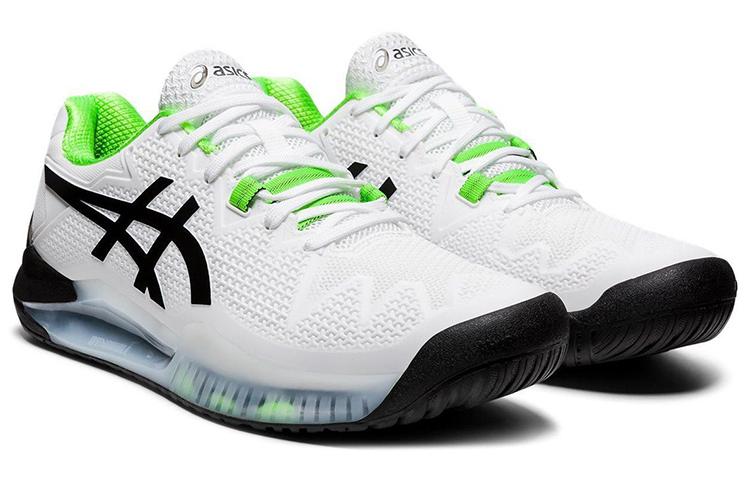 Кроссовки мужские ASICS GEL-Resolution 8 белые, зелёные, 42 EU