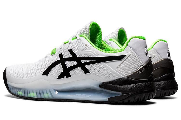 Кроссовки мужские ASICS GEL-Resolution 8 белые, зелёные, 42 EU