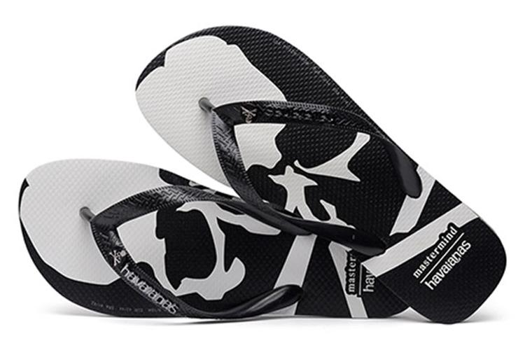 Шлепанцы унисекс Mastermind JAPAN x Havaianas Top Sandals черно-белые, 35/36 EU