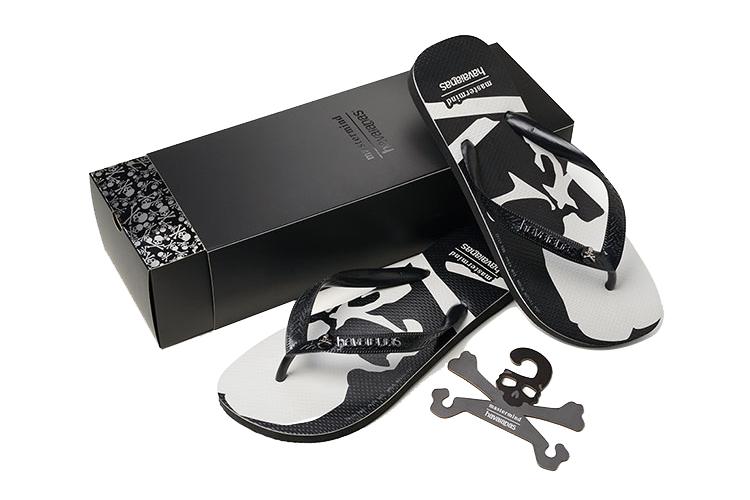Шлепанцы унисекс Mastermind JAPAN x Havaianas Top Sandals черно-белые, 35/36 EU