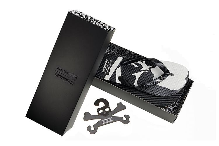 Шлепанцы унисекс Mastermind JAPAN x Havaianas Top Sandals черно-белые, 35/36 EU