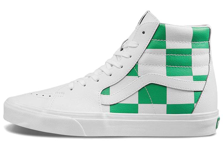 Кеды унисекс Vans Sk8-Hi Leather Check белые