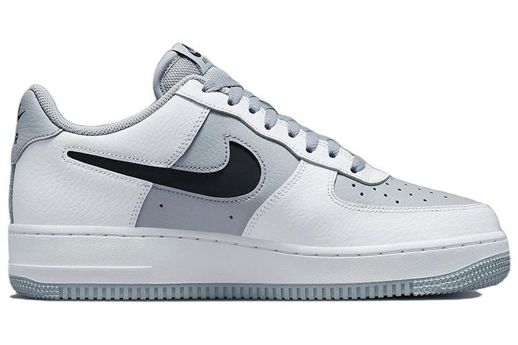Кроссовки мужские Nike Air Force 1 Low Cut Out белые, серые, черные, 41 EU