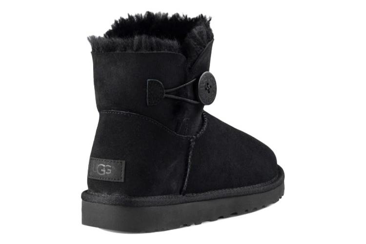 Сапоги женские UGG Mini Bailey Button черные, 42 EU