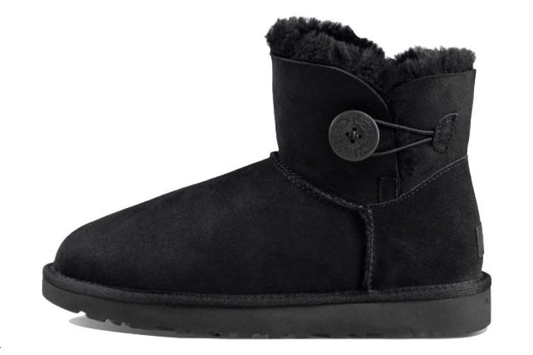 Сапоги женские UGG Mini Bailey Button черные, 42 EU