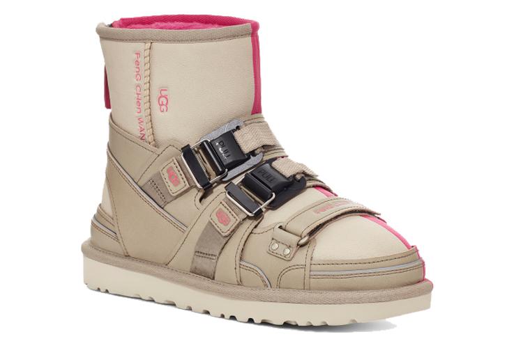 Снежные сапоги женские UGG Feng Chen Wang X светло-розово-бежевые, 36 EU