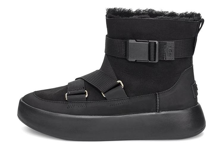 Снежные сапоги женские UGG Classic Boom Buckle черные