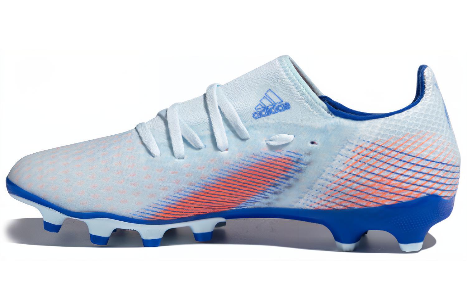 Футбольные бутсы мужские Adidas X Ghosted.3 Mg белый, розовый, синий, 46 2/3 EU