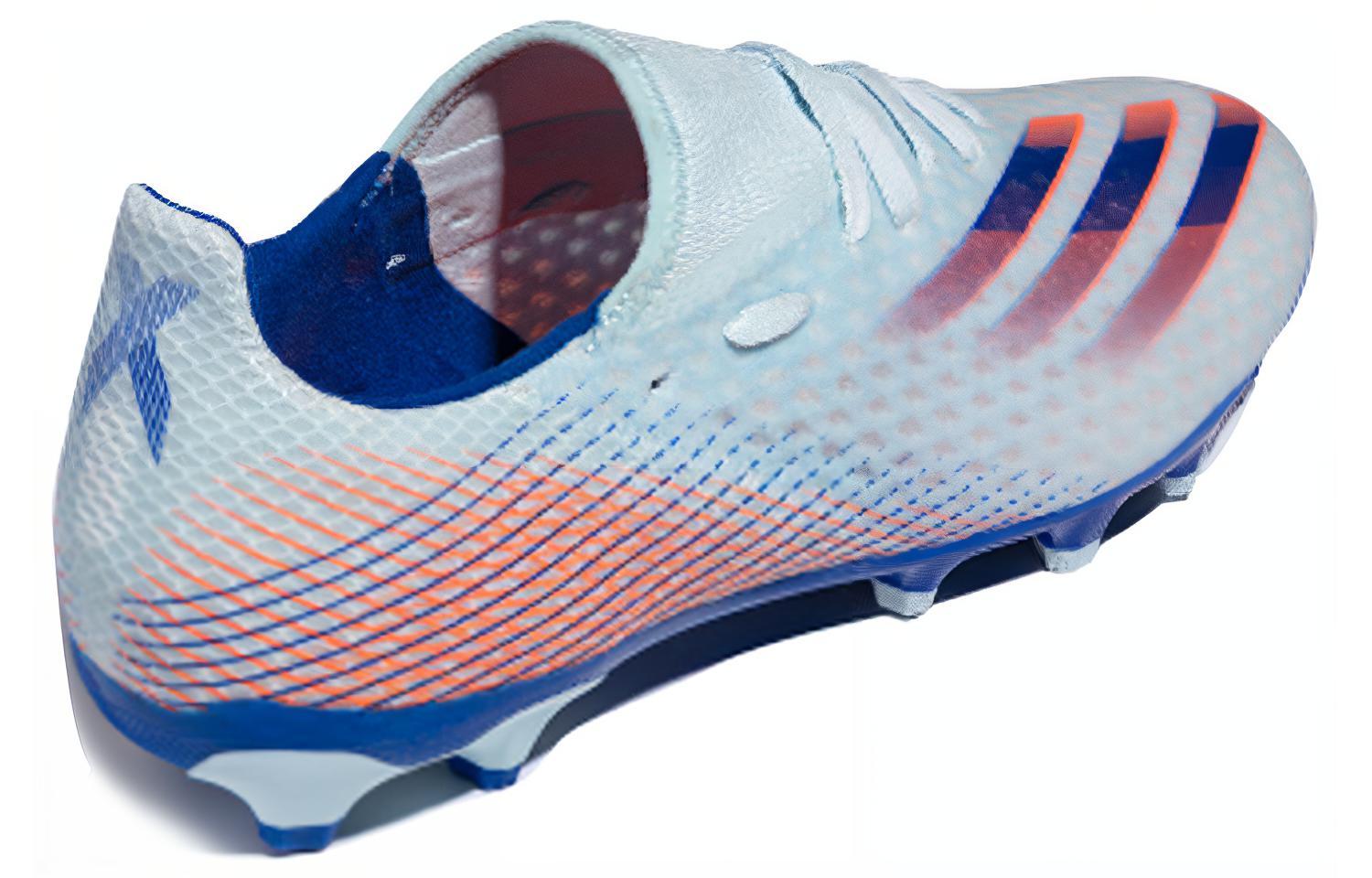 Футбольные бутсы мужские Adidas X Ghosted.3 Mg белый, розовый, синий, 46 2/3 EU