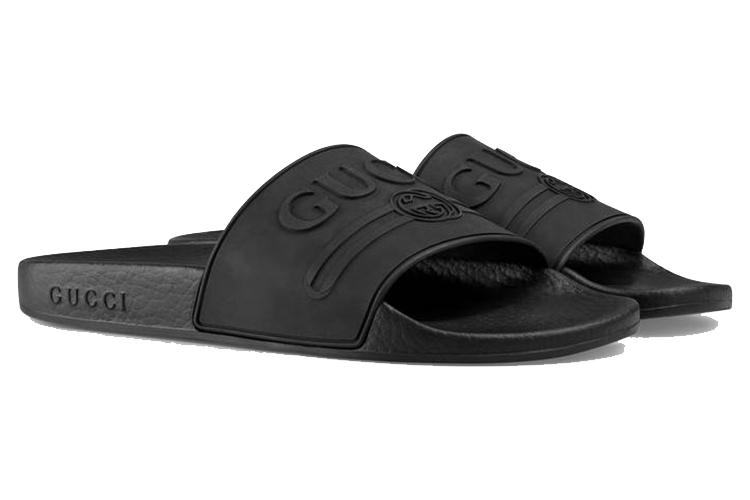 Шлепанцы женские GUCCI 525140 JCZ00 1031 черные, 35 EU