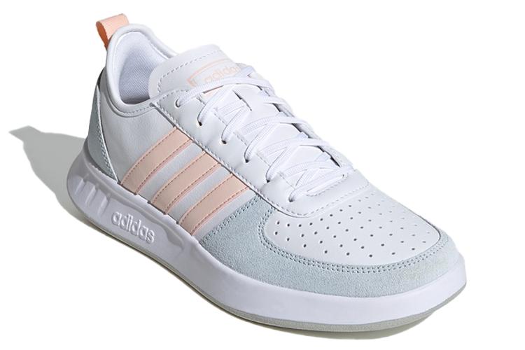 Кроссовки женские Adidas Court80s бело-голубые, 37 1/3 EU