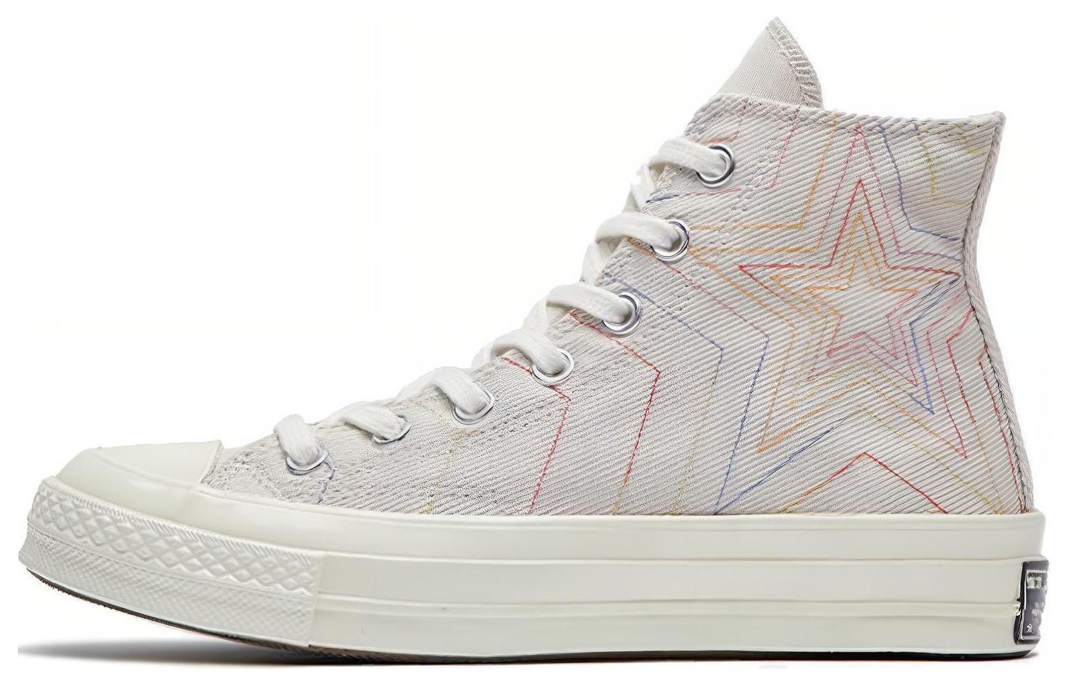 Кеды женские Converse Chuck Taylor All Star 70 Hi Exploding Star белые, 39.5 EU