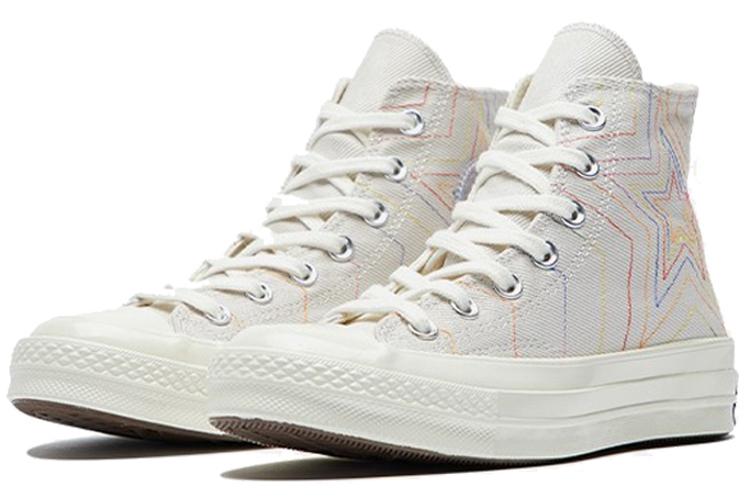 Кеды женские Converse Chuck Taylor All Star 70 Hi Exploding Star белые, 39.5 EU
