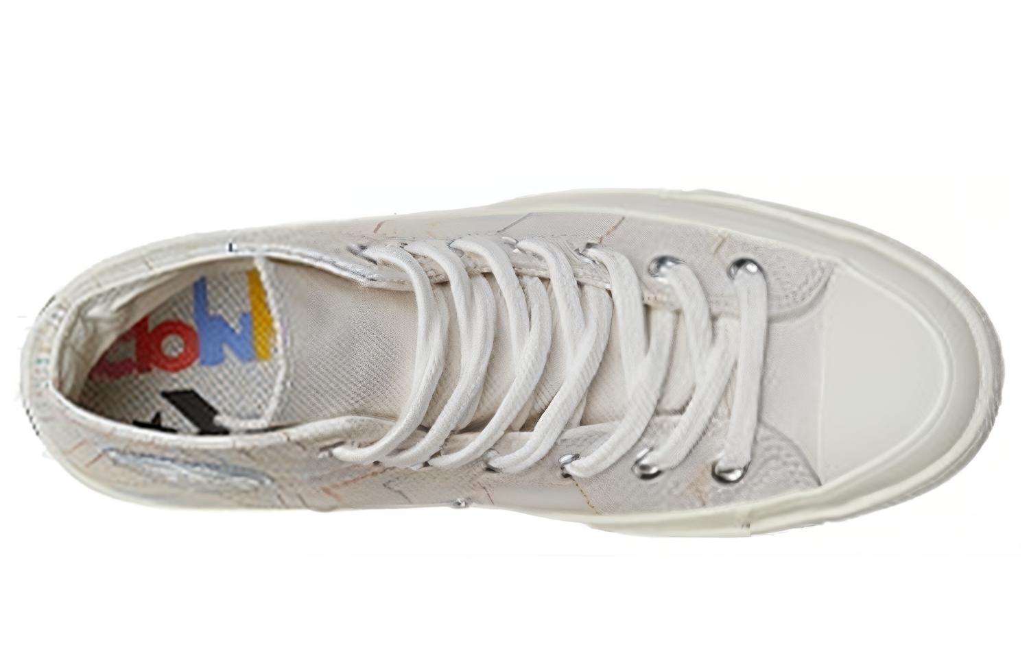 Кеды женские Converse Chuck Taylor All Star 70 Hi Exploding Star белые, 39.5 EU