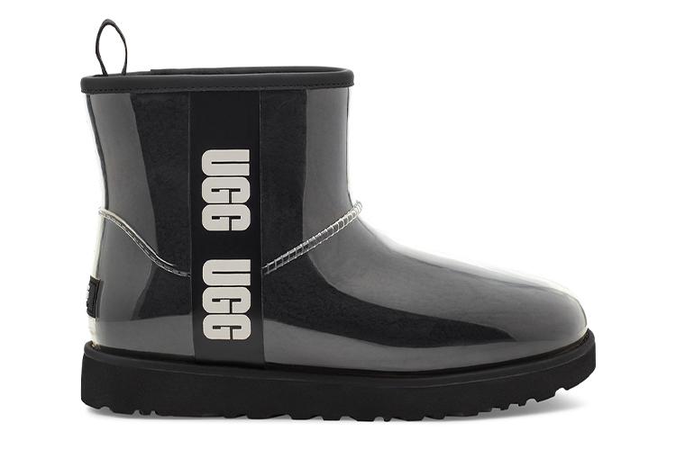 Ботинки женские UGG Classic Clear Mini Large Logo черные, 36 EU