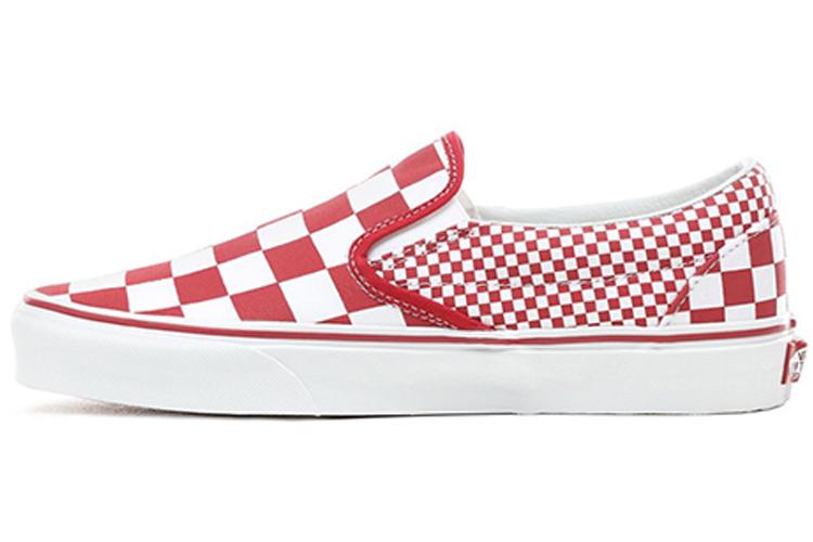 Слипоны унисекс Vans Classic Slip On Red Mix Checker, 35 EU