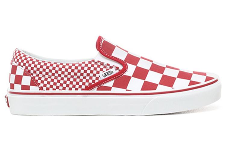 Слипоны унисекс Vans Classic Slip On Red Mix Checker, 35 EU