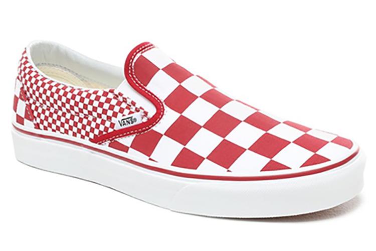 Слипоны унисекс Vans Classic Slip On Red Mix Checker, 35 EU