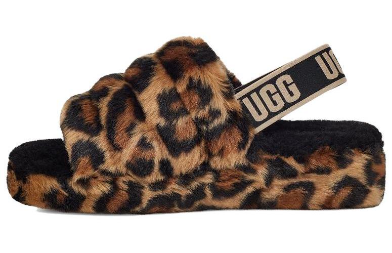 Тапочки женские UGG Fluff Yeah коричневые, 40 EU